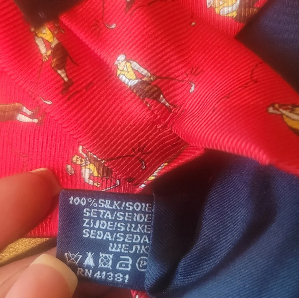 NWT Polo by Ralph Lauren Red Silk Golf Tie